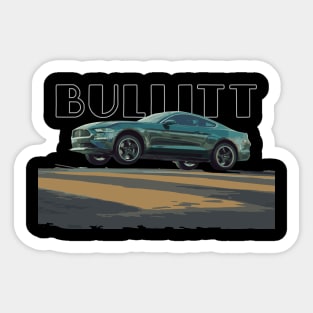 highland green bullitt Mustang GT 5.0L V8 Classic steve mcqueen Muscle Car jump Sticker